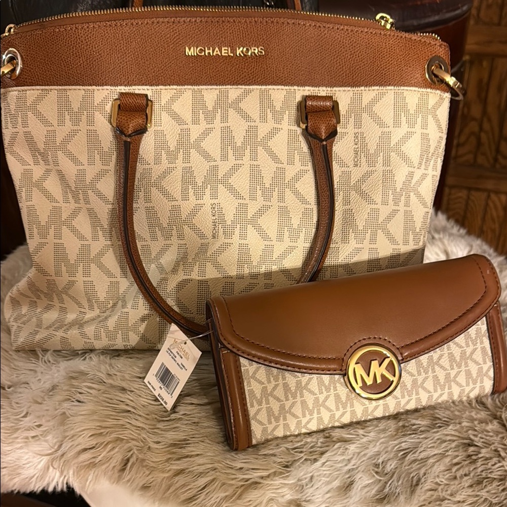 Michael Kors Brown and Tan Women's Bag Set
